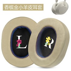 QC5QC 콰이어트컴포트 헤드폰용 헤드밴드 쿠션 Black 커버 이어패드 블랙 실리콘 키트, 1, AR. 샴페인 색상 양가죽 프린트 이어폰 커버 한 쌍