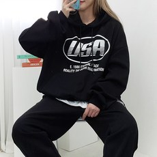 National Sweat Setup (Raised ver.)// Jogger Raised Lettering 連帽衛衣套裝衛衣 Big Size Oversize Oversize 寬鬆版型