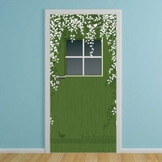 현관문 리폼 시트지_빈티지 자연숲 03 올리브그린, 본상품선택