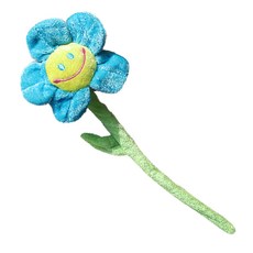 스마일 꽃 인형 조화 (한송이), 1개, 하늘