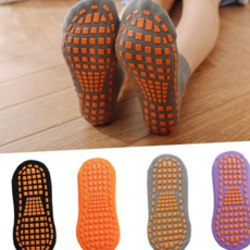 필라테스 양말 논슬립 미끄럼 중목 요가 양말 홈트 피트니스 실리콘 스포츠 헬스 운동, 오렌지