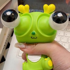 공부 스트레스 해소 누르면 눈 튀어나오는 인형 창의력 완구, 1개, 스티커드 드래곤 그린