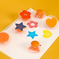 캐스비 아트스쿨 점보 스탬프 도장 찍기 놀이 Arts and Crafts Giant Stampers Easy to Hold Foam Stamps for Kids, 모양, 1개