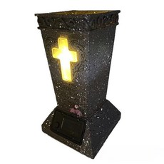 진심글로벌 묘지화병 묘지화분 화병조화 묘지돌화병, 1개, 십자가 화분