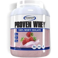 Gaspari Nutrition Proven分離乳清蛋白 草莓&奶油口味, 1815g, 1個