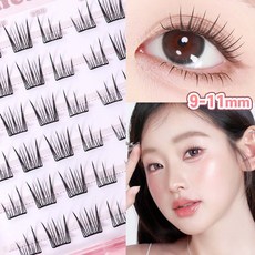 Binmei 초경량 노글루 속눈썹 데일리 얇은 자연스러운 속눈썹 풀없이 붙이는 속눈썹 재사용가능, 1개, 샤프