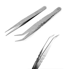 소형 핀셋 정밀 다용도 스텐 네일 공예용 집게 의료용핀셋, 일자형, 1개