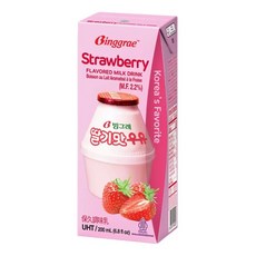 Binggrae 調味乳 200ml, 1個, 草莓牛奶