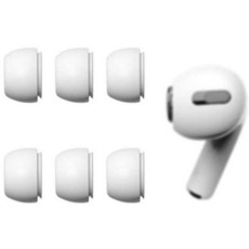 ALXCD 에어팟 프로 헤드폰 교체용 이어 팁 스몰/미디엄/라지 3쌍 실리콘 이어버드 팁 이어 젤 에어팟 프로에 적합 블랙 S/M/L, S, 화이트, 1개