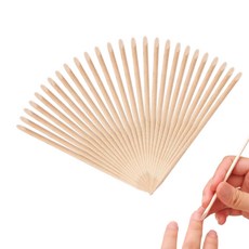 DEVENTORZ 100 DIY 오렌지 우드 스틱 목제 개 세트 네일 용 봉 네일 푸셔 감피