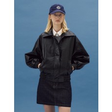 플레이블 페이크 레더 블루종 자켓_PD5AJ100