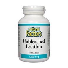 내추럴팩터스 레시틴 1200mg 180정 (Natural Factors Unbleached Lecithin) 3개, 1g, 1개
