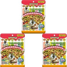 Pet Village 愛心型鼠兔用磨牙餅, 120g, 3個