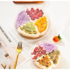 全透明自扣蛋糕派盒塔盒 食品級材質 方便快速封裝 適用多種點心 經濟實惠, 1個, 8寸10入【L0259】