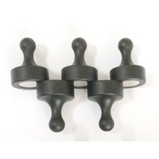 [제이스마그네트] D29 스탬프자석 무광 D29mmx37mm, 5개, 블랙