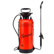8L不鏽鋼管(有底座) 噴霧桶 高壓噴壺 農藥消毒 澆花灑水壺, 1個, 8L(有底座)噴霧桶, 紅色