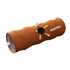 貓隧道 貓窩隧道 寵物隧道 貓咪玩具 寵物玩具 貓通道 隧道 逗貓玩具 逗貓棒 貓玩具 寵物窩, 1個, 棕色-(25*80cm), 棕色