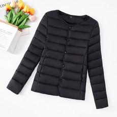 ORZQU 여성 겨울 슬림핏 숏패딩 캐주얼 심플 경량패딩