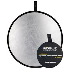 로그 2-in-1 접을 수 있는 소프트 내추럴 실버 반사경 / 32" 화이트 슈퍼, 32" Diffuser