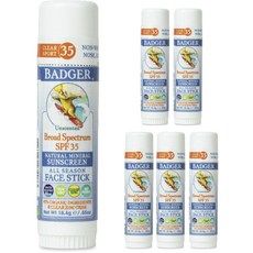 뱃저 내추럴 미네랄 선스크린 페이스 스틱 무향, 6개, 18.4g