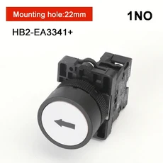 XB2 1NC NO 순간 자체 재설정 버튼 스위치 22mm 시작 정지 버튼 화살표 기호가 있는 플랫 터치 전원 스타, 01 1 NO, 05 Left and right (W)