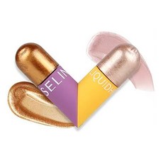 듀얼 헤드 리퀴드 하이라이터 2컬러 글래스 글로우 물광, 1개, 01