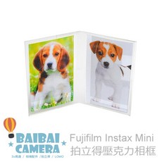 BaiBai Camera 拍立得壓克力相框 直立式透明展示框, 1個