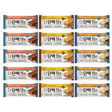 빙그레 더단백 프로틴바 (초코+피넛버터+아몬드쿠키), 15개, 40g