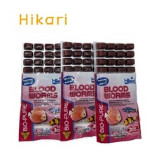 히카리 히까리 냉짱 냉장 장구벌레 열대어 파충류 구피 생먹이 사료 밥 영양제 3팩 (각팩100그램), 100g, 3개