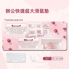 GUEFOON加厚辦公桌墊簡約款, 1個, 勵志語句-1008款:（寬*長*厚）30*80*0.3mm（93393）