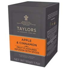 Taylors OF 오브 Harrogate 블랙베리 & 라즈베리 허브 티 개별 포장된 백 20개(1팩) 달콤함 타르트 톡 쏘는 맛 카페인 프리 뜨겁거나 아이스 즐기, Apple & Cinnamon, 20 Count (Pack of 1)