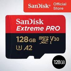샌디스크코리아 공식인증정품 마이크로 SD카드 익스트림 프로 QXCD 128GB ( SD 아답터 포함 ), 1개 1개