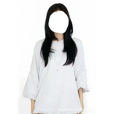 채니픽스 제니 여름 가오리티 패치워크 플리츠 밑단 드롭숄더 소매 티셔츠 여성용