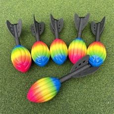 超繪玩 感統訓練兒童目標投擲網 大型拋投遊戲 趣味道具 幼兒園戶外比賽玩具, 1個, 28釐米彩虹魚雷6個