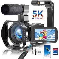 DINGETU 4K 비디오 카메라 캠코더 Ultra 80MP Vlogging Camera for YouTube 18X 디지털 줌 3.0" IPS 화면 IR 나이트 비전(외부 마이크