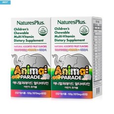 네이처스플러스 아동용 애니멀퍼레이드 멀티비타민 츄어블 100g, 60정, 2개