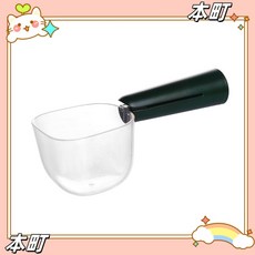 本町萌寵 爆款寵物餵食勺子帶封口夾透明貓糧勺高精帶刻度狗糧剷易清洗, 1個, 墨綠