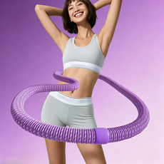 훌라후프 배 조이기 무소음 전체 커버형 다이어트 허리에 무리 없음 여성용 배 살 빼기 복부 감량 슬리밍 운동, 1개, 보라색, 1500g