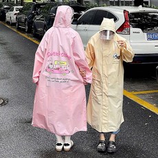 可愛雨衣一體長款加厚全身防暴雨男女徒步電瓶車自行車單人雨披