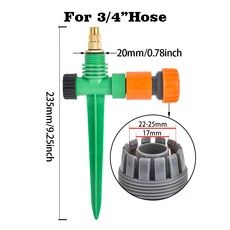 황동 미스트 스프링클러 노즐 1/4 "1/2" 스레드 조정 가능한 스프레이 정원 급수 관개, 01 F, 1개