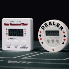 텍사스 홀덤 포커 전자 카드 타이머 라운드 딜러용 토너먼트 시계, 1개, 사각형 타이머