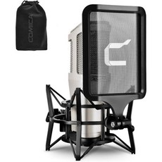 코미카 STM01 스튜디오 보컬 카디오이드 콘덴서 마이크 전 금속 프로페셔널 대형 다이어프램 마이크 라이브 스트리밍 게임 기타 및 타악기 녹음 등 (XLR 인터페이스), 코미카 STM01 스튜디오 보컬 카디오이드 콘덴서 마이