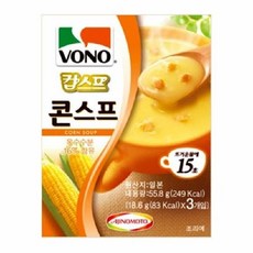 농심 VONO 콘스프 3개입 cha+14713ir, 55.8g, 1개
