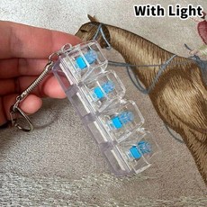 기계식 키보드 테스터 LED 키보드 스트레스 해소 DIY 피젯 버튼 키캡 피젯 키체인 선물, A1, 1개