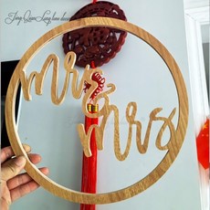 사용자 정의 Mr & 웨딩 나무 컷 아웃 약혼 또는 선물 커플 부부 홈 장식, 12 사용자 정의 크기, 06 하얀색