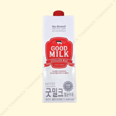 노브랜드 굿밀크 멸균우유, 2개, 1L