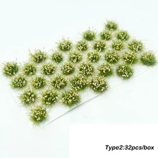 Diy HO /건물/정원 모래 테이블 풍경 디오라마 키트에 대한 소형 꽃 잔디 ABS 식물 재료