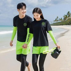 潛水服泳衣女長袖泳裝男防曬速乾情侶潛水衣長褲水母衣保暖衝浪服