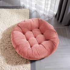 대형방석(55X55) 두꺼운방석 원형 사각 키높이 등받이 빅사이즈 큰방석, 딥핑크