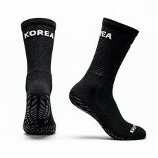 이지로치 논슬립 양말 축구 풋살 국가대표 하프삭스, 1개, 엘리트 국대 KOREA 블랙